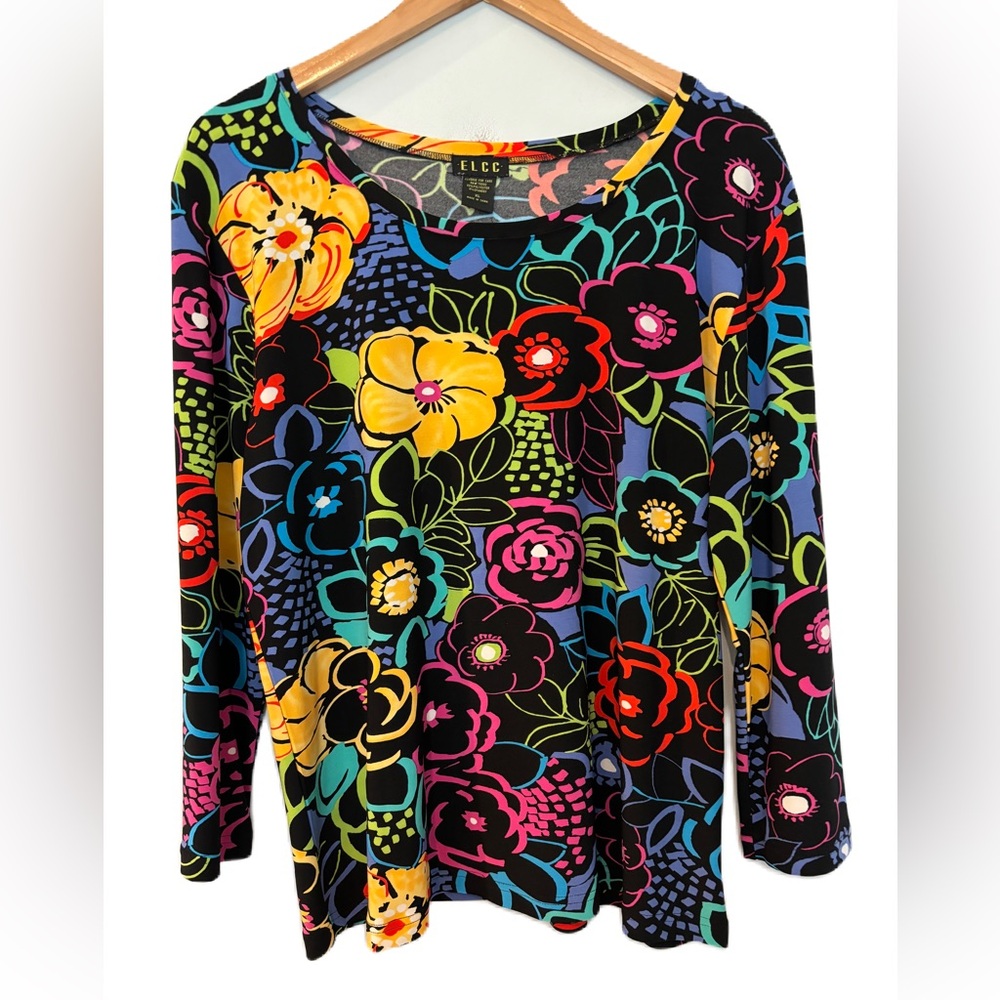 Vintage ELCC Y2K Floral Popover Top Size XL